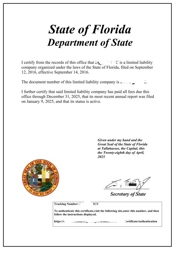 插图Florida certificate of good standing.png